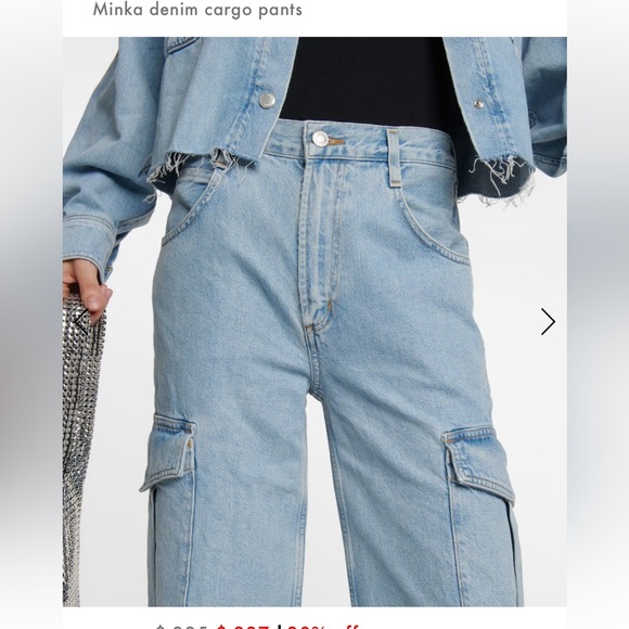 AGOLDE Minka Denim Cargo Jeans pants  Size 28 - Picture 5 of 16